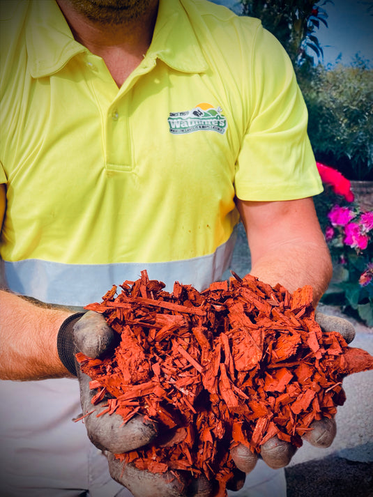 Red Decorative Bark Mulch 850 - 1600 Litre Bulk Bag