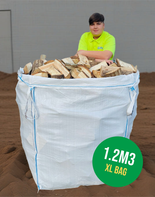 Kiln Dried Hardwood Firewood Logs 0.85 - 1.6m3 Bulk Bags