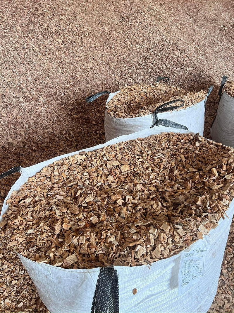 Load image into Gallery viewer, Garden &amp; Play Area Safe Wood Chip Mulch 850 - 1600 Litre Bag
