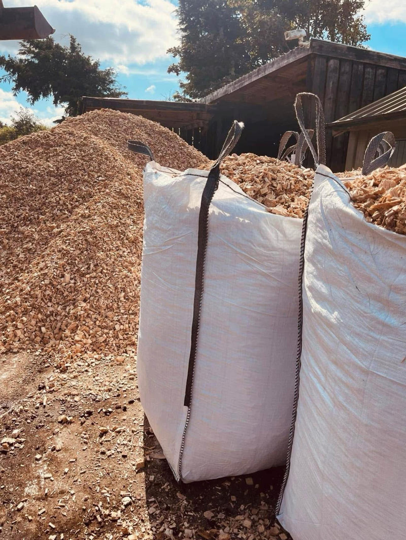 Load image into Gallery viewer, Garden &amp; Play Area Safe Wood Chip Mulch 850 - 1600 Litre Bag
