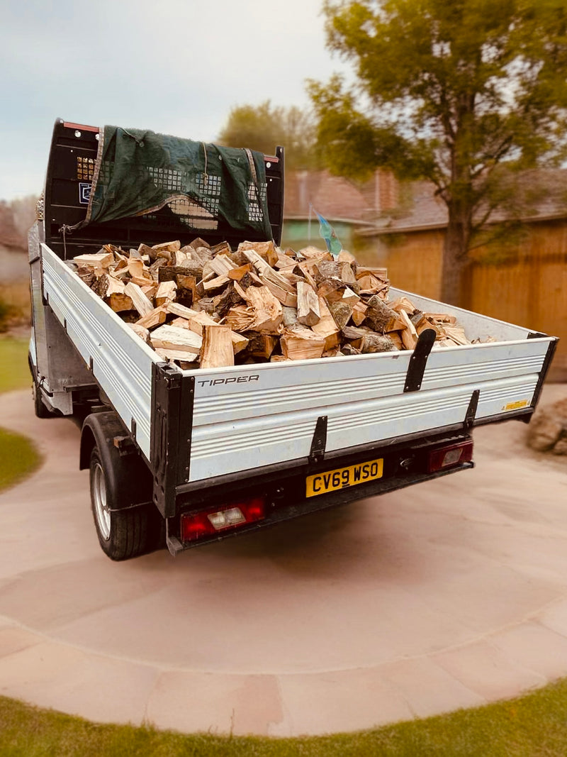 Load image into Gallery viewer, Seasoned Ash Firewood Logs Flat Level Load
