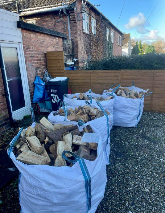 Premium Quality Seasoned Farm Firewood 0.85 - 1.6m3 Bulk Bags