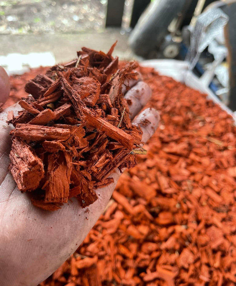 Load image into Gallery viewer, Red Decorative Bark Mulch 850 - 1600 Litre Bulk Bag
