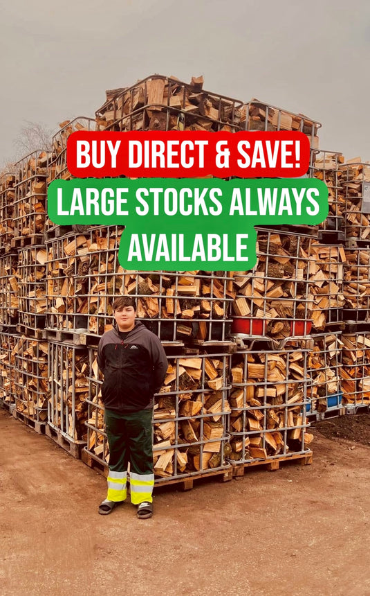 British Kiln Dried Birch Logs Multiple Bulk Bag Sizes